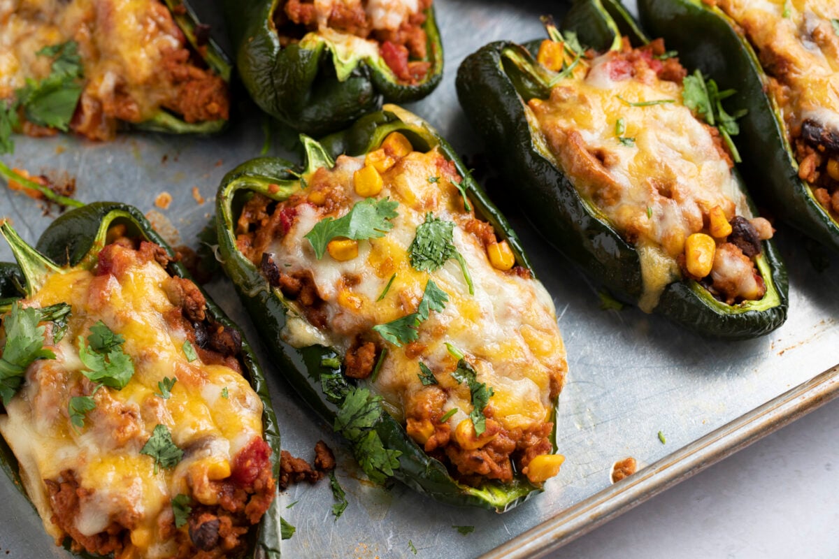 Our Stuffed Poblano Peppers are an Easy Dinner with a Kick! Laskitchen