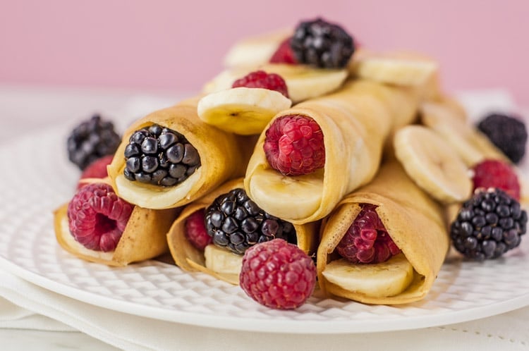 low-sugar dessert recipe: dairy-free crepes