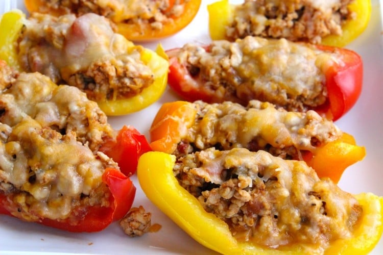 close up image of bell pepper nachos