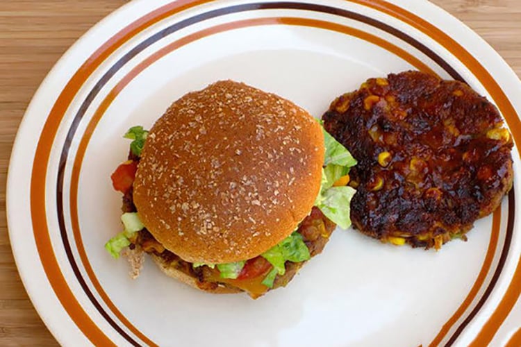 spicy southwestern vegetarian burger