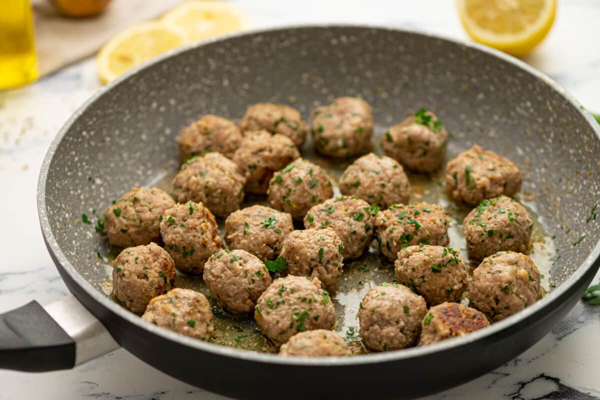 cooking Greek Meatballs