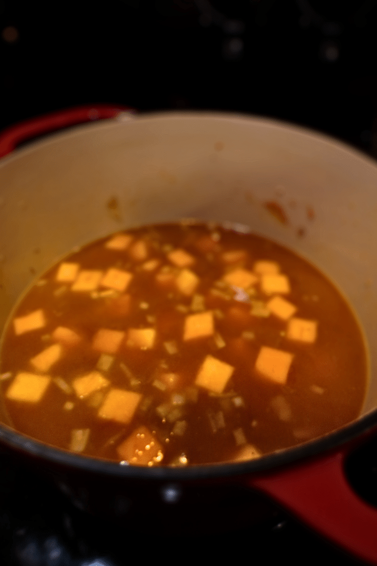 cooking in pot