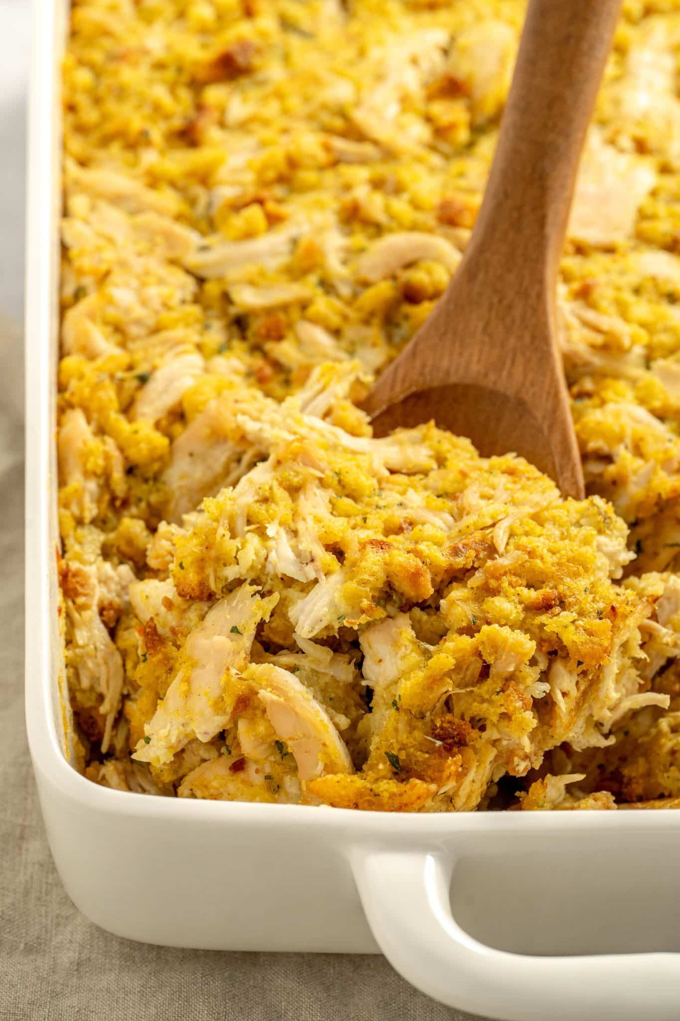 Leftover Dressing Chicken and Dressing Casserole