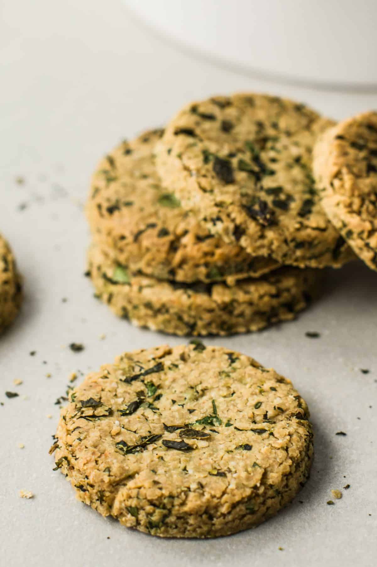 DIY Dog cookies laid out on counter top