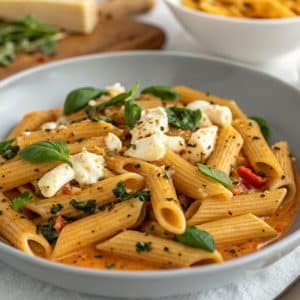close up view of pasta in a bowl