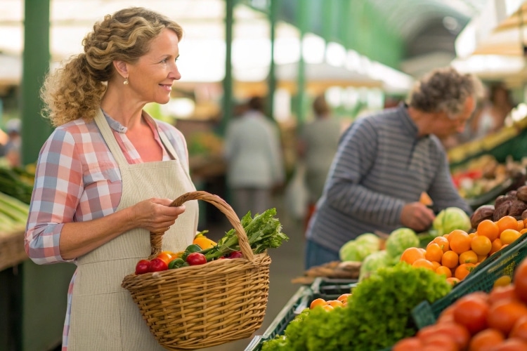 woman shopping at Farmer's market