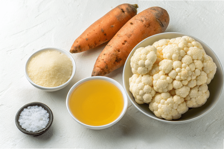 Ingredients for making this healthy side dish.