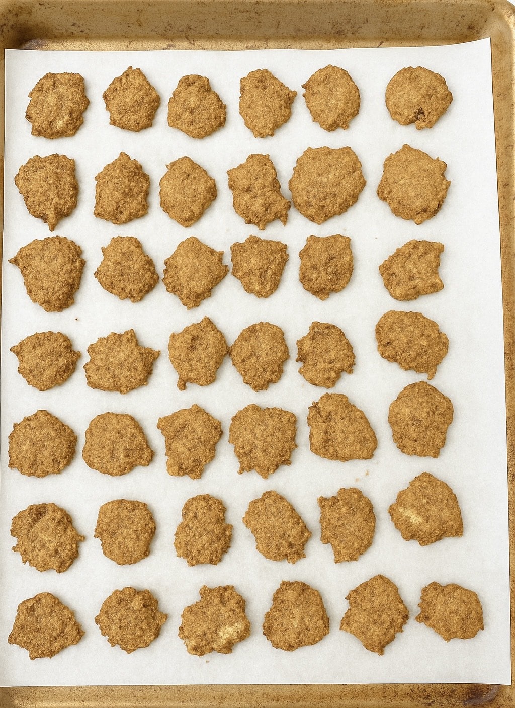 Cookies on a baking sheet