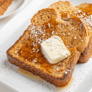 French Toast on a plate with butter