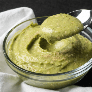 simple garlic avocado spread