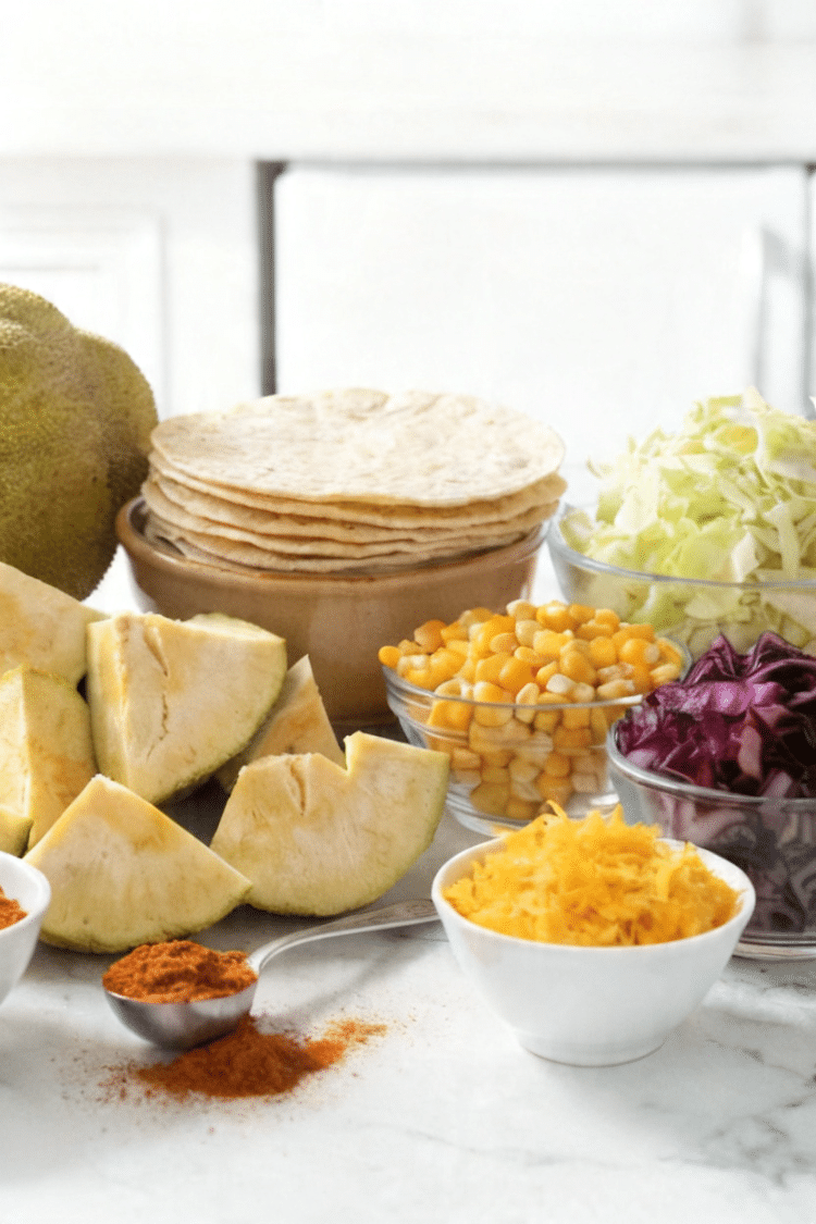 ingredients for making these jackfruit tacos