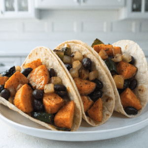 prepared tacos on a plate