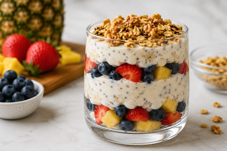 10-Minute Yogurt Parfait for Gut-Health (No-Sugar Added)