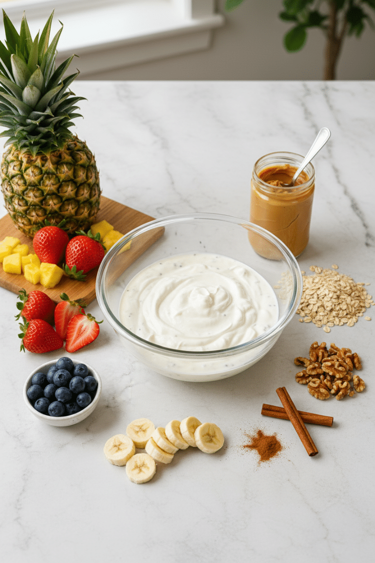 ingredients needed to make this easy parfait